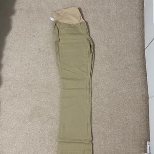 Kakhi full panel maternity pants 14 long